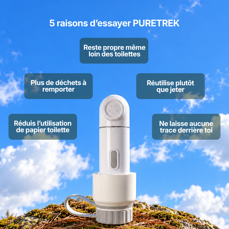 PURETREK - Le bidet portable de trek zéro déchet