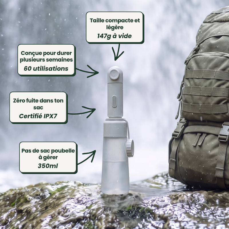 PURETREK - Le bidet portable de trek zéro déchet